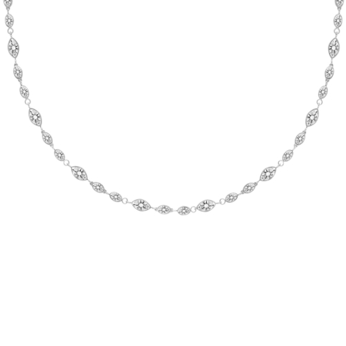 Ketting luxe druppel steentjes