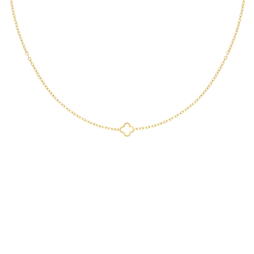 Gouden ketting klavertje