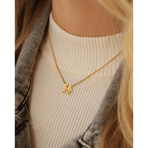 Ketting man en vrouw goudkleurig