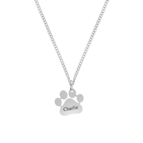 Graveerbare ketting met kattenpoot