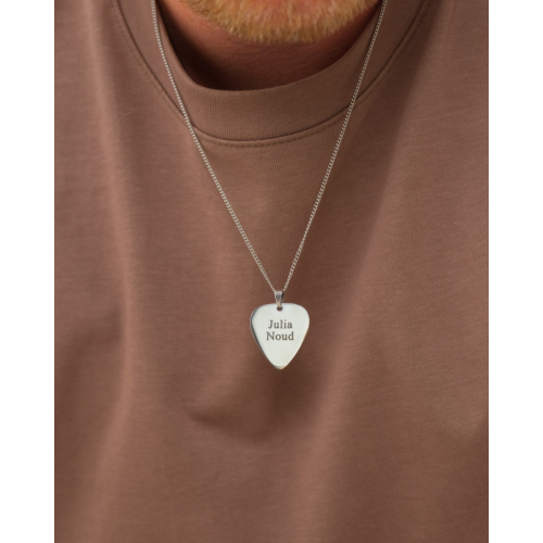 Graveerbare heren ketting plectrum