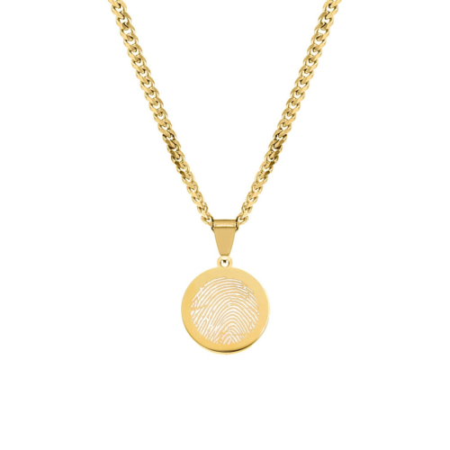 Mannen ketting met vingerafdruk goud