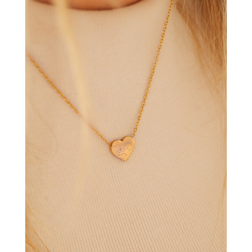 Where we met ketting hartje goudkleurig