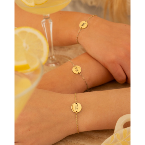 Graveerbare Moeder & Dochter Armband Goud Kleurig