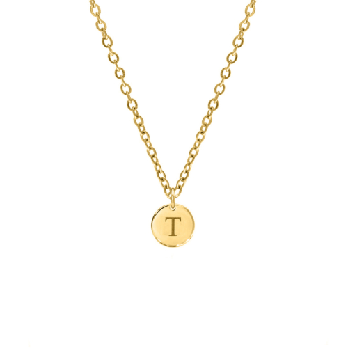 Kinder ketting met letter goudkleurig
