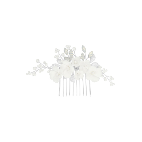 Haarkam met bloemetjes