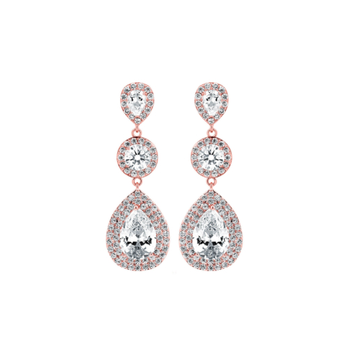 Daily Luxury Oorbellen V Rose Goud Kleurig