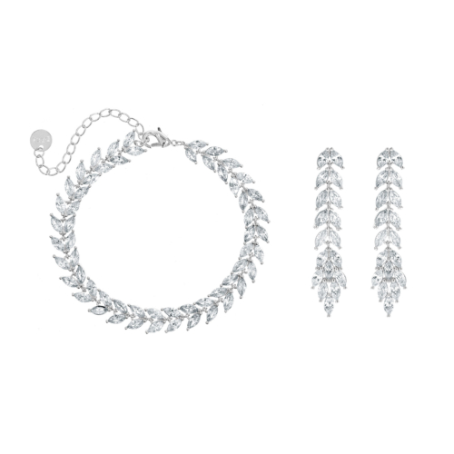 Armband & oorbellen set voor de bruid