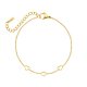Armband met 3 hartjes goudkleurig