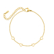 Armband met 4 hartjes goudkleurig