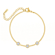 Loved ones armband 3 steentjes goudkleurig