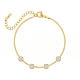 Loved ones armband 4 steentjes goudkleurig
