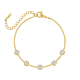 Loved ones armband 5 steentjes goudkleurig