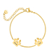 Graveerbare armband hondenpootjes goudkleurig