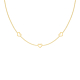Ketting met 3 hartjes goudkleurig
