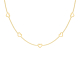 Ketting met 5 hartjes goudkleurig