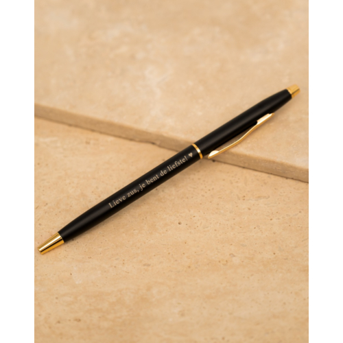 Pen met Gravering Zwart
