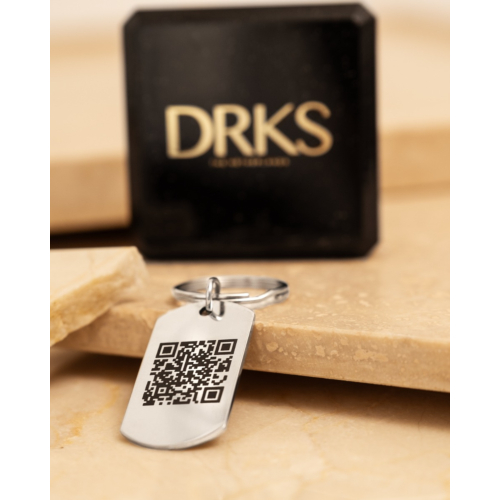 Sleutelhanger met QR code