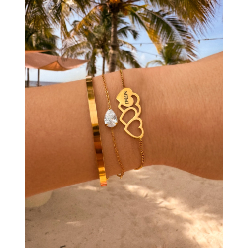 Smalle bangle open gold plated