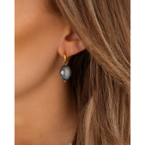 Musthave earrings blue goudkleurig