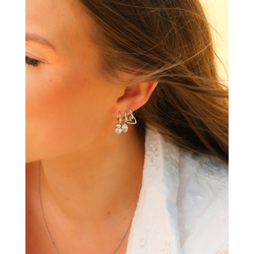 Oorbellen crystal hearts