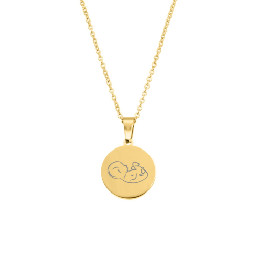 Gouden echo foto ketting