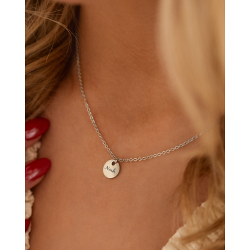 Ketting met naam op muntje