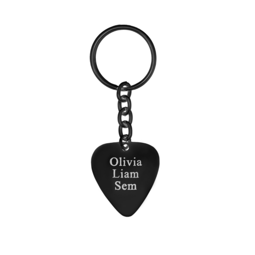 Plectrum sleutelhanger zwart