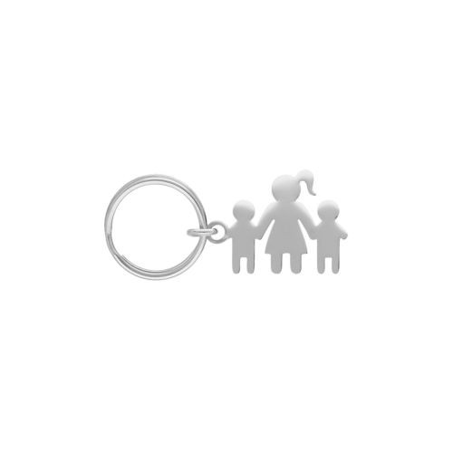 Sleutelhanger moeder en twee kinderen