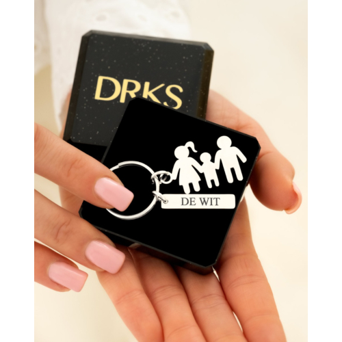 Sleutelhanger man vrouw en kind