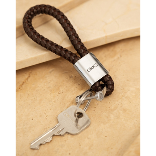 Leren sleutelhanger Bruin