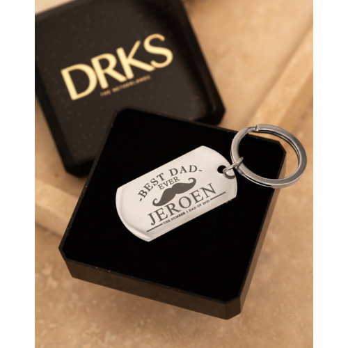 Sleutelhanger met naam - Best dad ever!