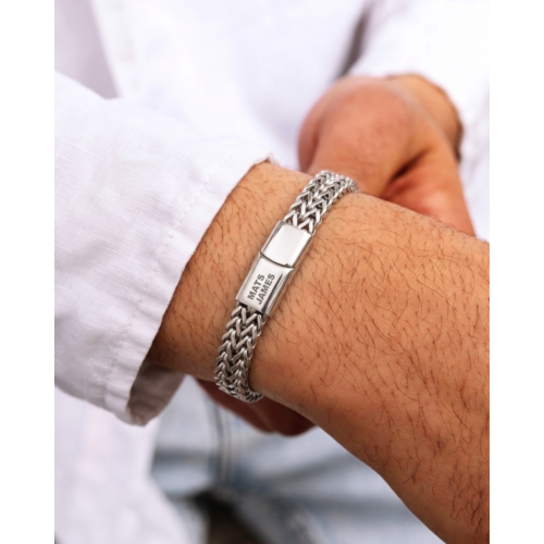 Schakelarmband heren graveren zilver
