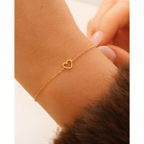 Minimal heart bracelet goldplated