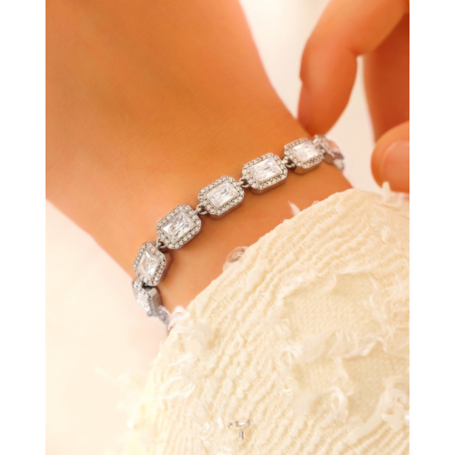 Luxe steentjes armband rechthoek
