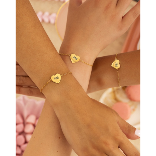 Graveerbare Moeder & dochter armband love kleur goud