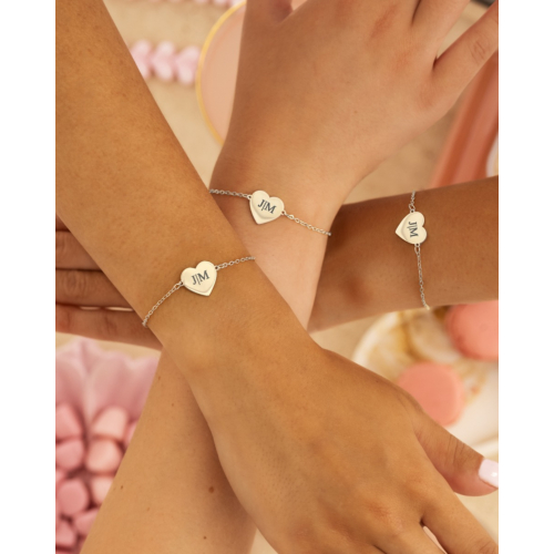 Graveerbare Moeder & dochter armband love