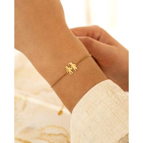 Armband man en vrouw goudkleurig