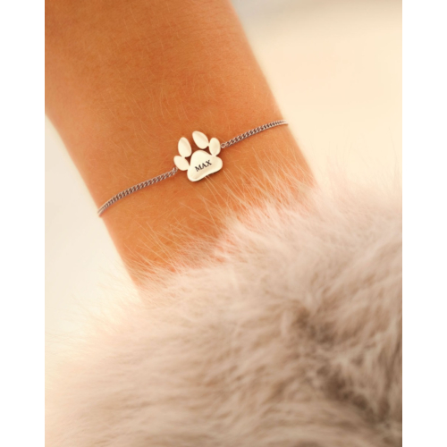 Graveerbare hondenpoot armband 