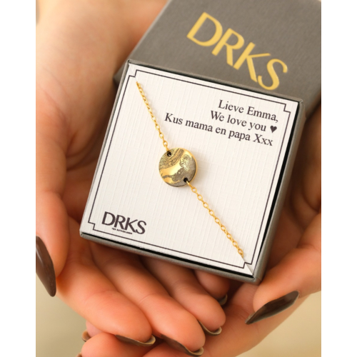 Graveerbare echo armband goudkleurig