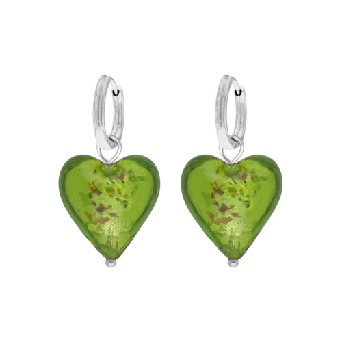 Oorbellen hartje groen