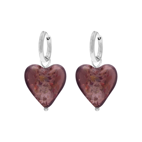 Oorbellen hartje rood