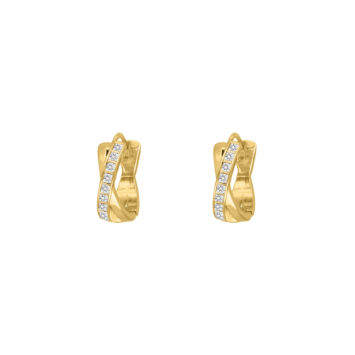 Gouden oorringetjes met steentjes