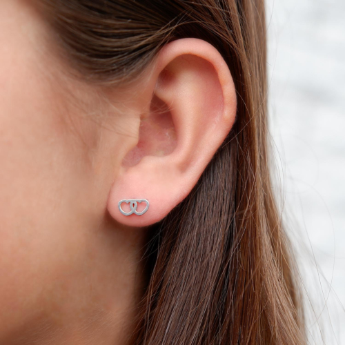 Hartjes oorbellen dubbel