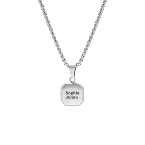 Mannen ketting zilver graveren