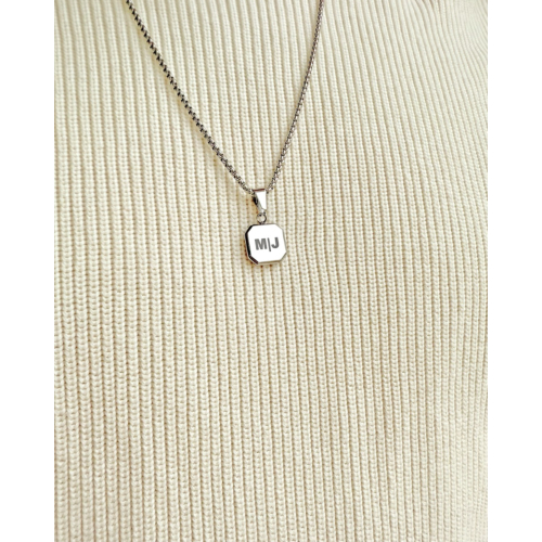 Mannen ketting graveren zilver