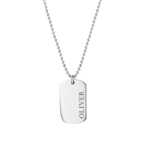 Graveerbare dog tag ketting kids