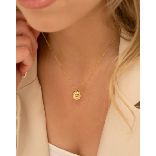 Graveerbare ketting vintage goudkleurig