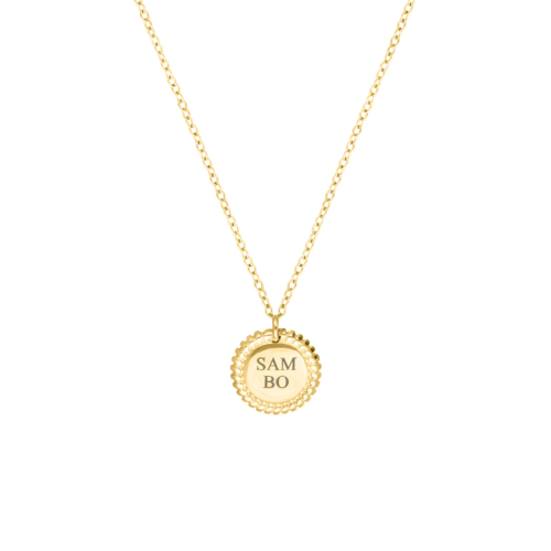 Graveerbare ketting vintage goudkleurig