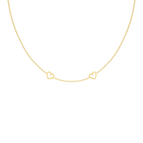 Ketting met 2 hartjes